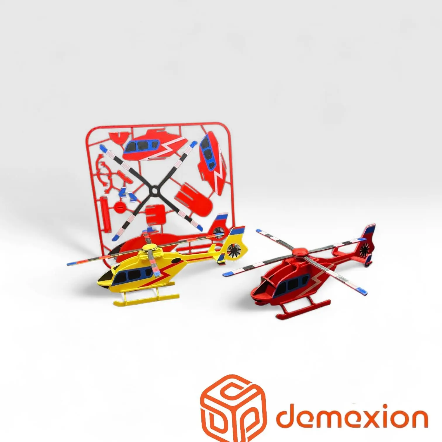 Modelos de helicópteros fabricados por DEMEXION 3D